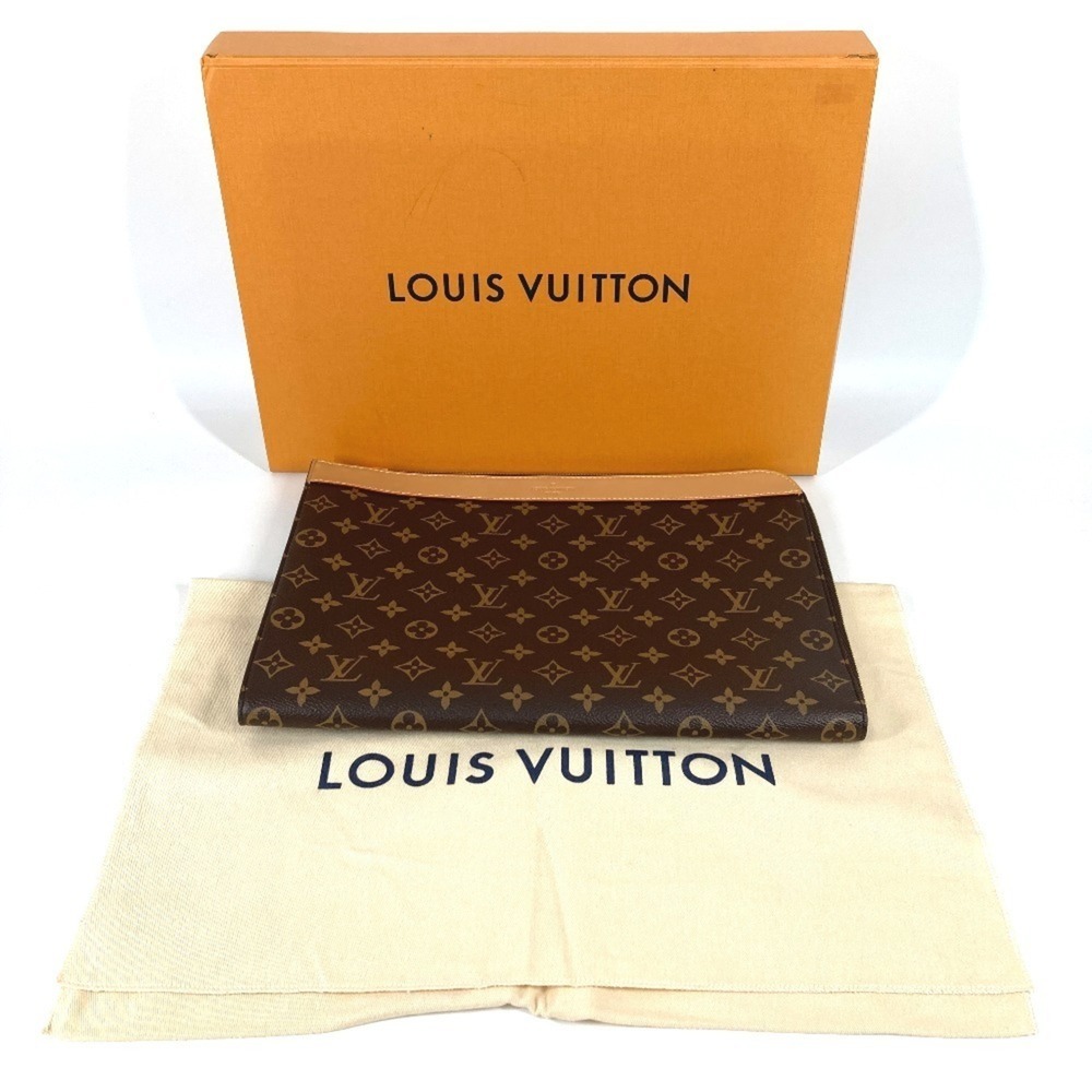 LOUIS VUITTON Authentic Brown Monogram Canvas Pochette Pouch - Picture 14 of 14